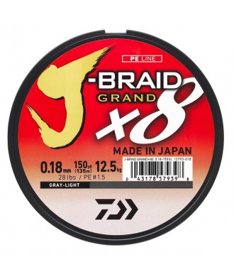 Tresse Daiwa J-Braid GRAND 0.06 mm CHARTREUSE 135m