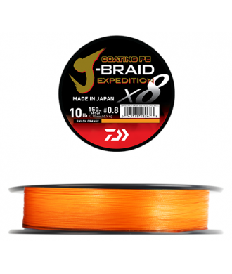Tresse Daiwa J-Braid EXPEDITION 0.06 mm ORANGE 150m