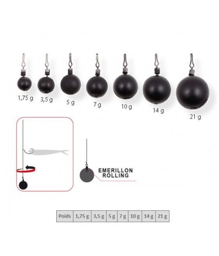 Plomb ROUND DROP SHOT 7 GR